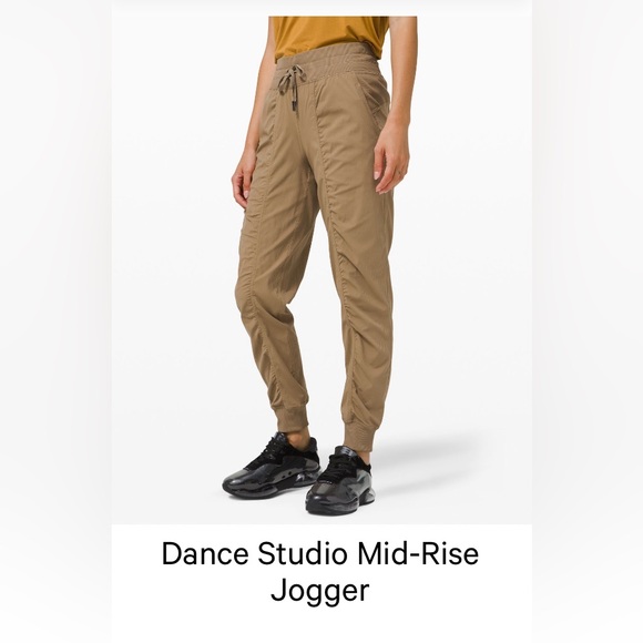 Dance studio mid rise jogger , tan , size 10 - Picture 1 of 7